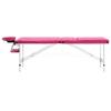 CUMYZO Adjustable 3 Zones Aluminum Massage Table in Pink - Portable & Foldable with Carrying Bag,110197,Pink view 2