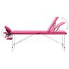 CUMYZO Adjustable 3 Zones Aluminum Massage Table in Pink - Portable & Foldable with Carrying Bag,110197,Pink view 3