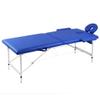 CUMYZO Adjustable Portable Massage Table with Aluminum Frame, 2 Zone Folding Therapy Table - Blue,110086,Blue view 1