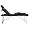 CUMYZO Professional Portable Massage Table with Headrest, 4 Zones, Black Faux Leather, Aluminum Frame, Adjustable Height, 330 lb Capacity,110099,Black view 4