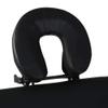CUMYZO Portable Black Massage Table with 2 Zones and Wooden Frame, Adjustable Height, Foldable Design,110077,Black view 3