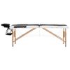CUMYZO Professional Foldable Massage Table 2 Zones with Adjustable Height and Arm Supports - Black and White,110204,Black view 2