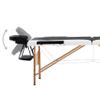 CUMYZO Professional Foldable Massage Table 2 Zones with Adjustable Height and Arm Supports - Black and White,110204,Black view 3