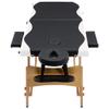 CUMYZO Professional Foldable Massage Table 2 Zones with Adjustable Height and Arm Supports - Black and White,110204,Black view 4