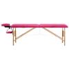 CUMYZO Portable Massage Table Pink - 2 Zones Folding Therapy Bed with Faux Leather, Arm Supports and Adjustable Height,110185,Pink view 2