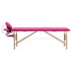 CUMYZO Portable Massage Table Pink - 2 Zones Folding Therapy Bed with Faux Leather, Arm Supports and Adjustable Height,110185,Pink view 3