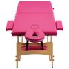 CUMYZO Portable Massage Table Pink - 2 Zones Folding Therapy Bed with Faux Leather, Arm Supports and Adjustable Height,110185,Pink view 4