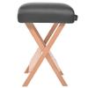 CUMYZO Professional 2-Zone Folding Massage Table Set with Stool & Bolsters, Adjustable & Portable, Thick Padding, Black,110155,Black view 4