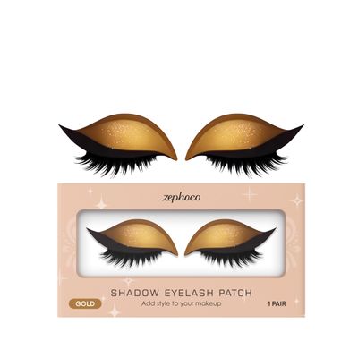 Lazy Eye Makeup Stickers for Effortless Eye Shadow & Eyelash Application Reusable, Portable, and Easy-to-Use for Beginners (Gold)