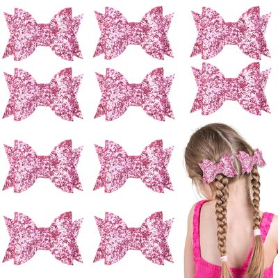 10pcs Glitter Hair Bows Alligator Clips Sequins Hair Clips Hair Barrettes Hair Accessories for Kids Girls Teens Toddlers
