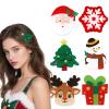 6pcs Christmas hair accessories cartoon Christmas decorations hair clips suitable for holiday party outfits view 1
