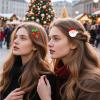 6pcs Christmas hair accessories cartoon Christmas decorations hair clips suitable for holiday party outfits view 3