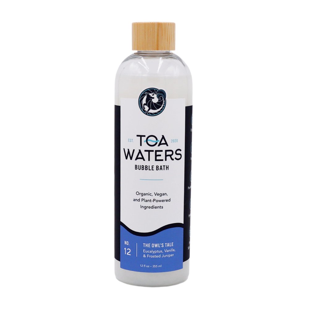 Bubble Bath  Eucalyptus, Vanilla & Frosted Juniper  Clean, Earthy Scent, Sulfate-Free, Self-Care Gift  12 fl oz  TOA Waters
