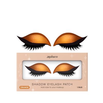 Lazy Eye Makeup Stickers for Effortless Eye Shadow & Eyelash Application Reusable, Portable, and Easy-to-Use for Beginners (Orange)