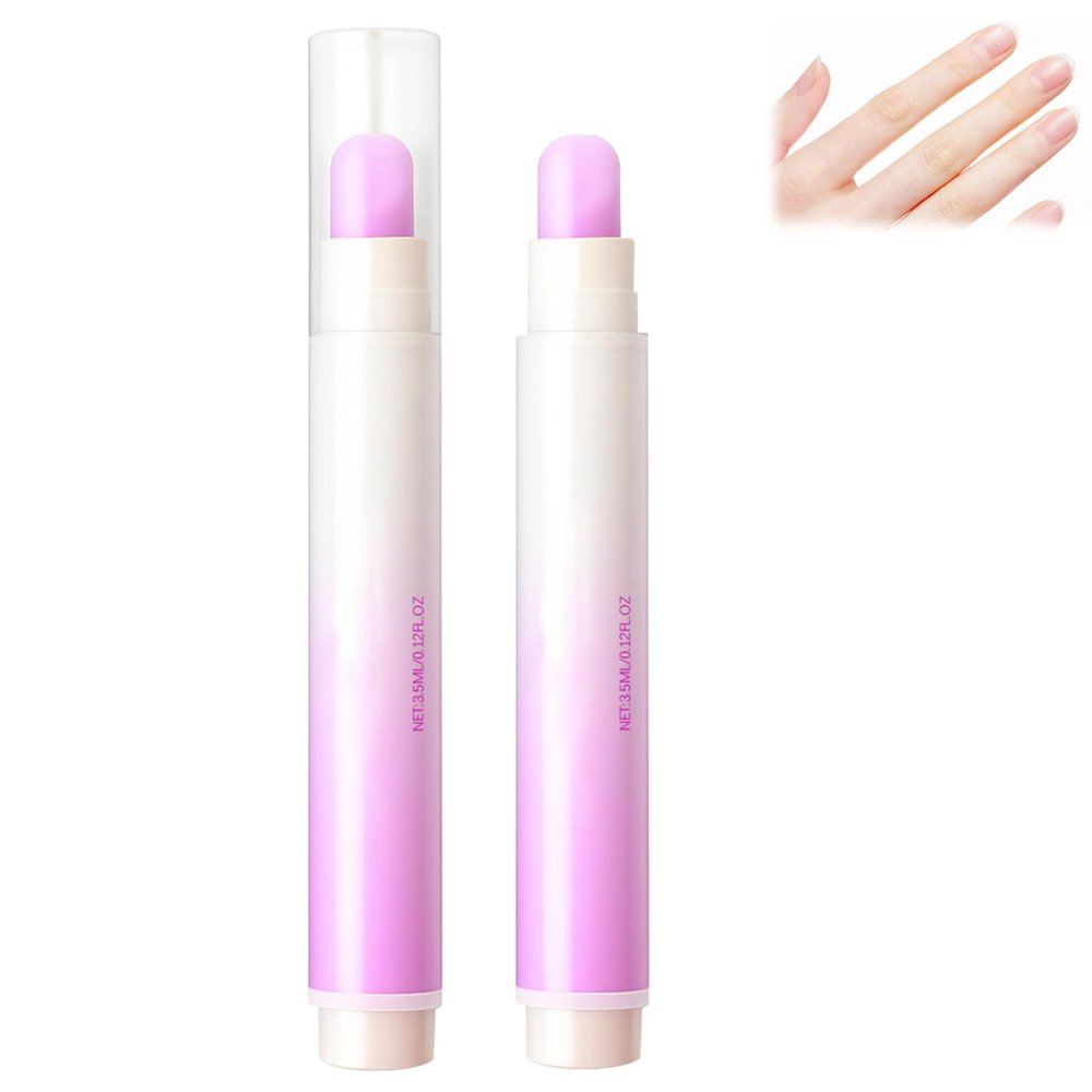2pcs Upgrade 3-in-1 Nail Care Pen, Cuticle Pusher with Ceramic Tip, Nail Cuticle Remover Pens for Hangnails, Dry & Damaged Nails, Moisturize Strengthen Nails