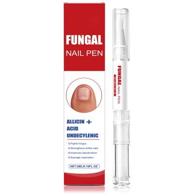 Nail Pen with Allicin & Undecylenic Acid, Extra Strength Nail Repair for Yellow, Discolored, Thick or Damaged Nails, Toenail & Fingernail Care (1 pcs)