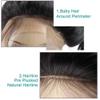 180% Density Bob Pixie Curly Human Hair Wig With Bangs 100% Human Hair Wig for Black Women 13x4 HD Transparent Lace Front Wig Pre Plucked Glueless Natural Hairline Wig 10Inch(#4/27 Color Wig,8 Inch) view 4