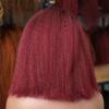 Dyale Kinky Straight 99J Burgundy Bob Wig Human Hair 13x4 HD Transparent Lace Front Wig Pre Plucked Short Bob Remy Hair 150% Density Natural Hairline Bleached Knots 10inch(10 Inch) view 3