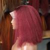 Dyale Kinky Straight 99J Burgundy Bob Wig Human Hair 13x4 HD Transparent Lace Front Wig Pre Plucked Short Bob Remy Hair 150% Density Natural Hairline Bleached Knots 10inch(10 Inch) view 4