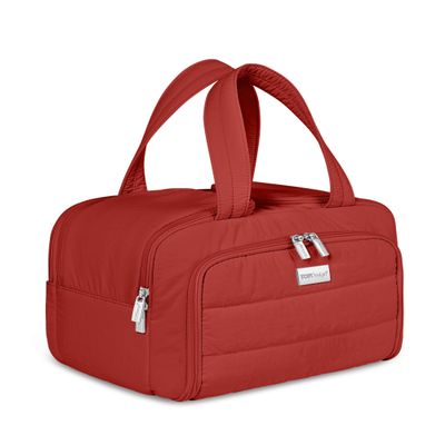 TOPDesign Travel Toiletry Bag, Puffer Makeup Organizer with Compartments