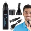 Ear Nose Hair Trimmer - Rechargeable Grooming Tool, High-Precision Rotary Blade, Waterproof Multi-Use Trimmer, Detachable Interchangeable Heads | Detail Facial Hair, Eyebrow Styling, Neckline Shaping view 1
