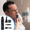 Ear Nose Hair Trimmer - Rechargeable Grooming Tool, High-Precision Rotary Blade, Waterproof Multi-Use Trimmer, Detachable Interchangeable Heads | Detail Facial Hair, Eyebrow Styling, Neckline Shaping view 3