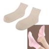 Brrnoo Gel Sports Socks for Women Moisturizing Gel Lined Socks for Dry, Cracked Feet, Foot Care Socks, Soft & Stretchy Mid Calf Socks, 4 Pairs Set (Beige) view 2