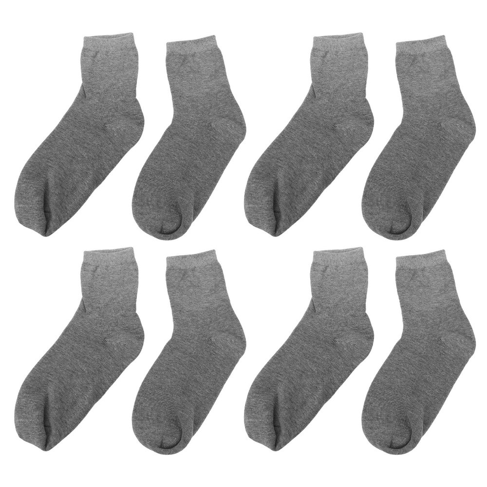 Brrnoo Gel Sports Socks for Women Moisturizing Gel Lined Socks for Dry, Cracked Feet, Foot Care Socks, Soft & Stretchy Mid Calf Socks, 4 Pairs Set (Grey)