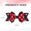 Beleki Chrismas Hair Bows Glitter Polka Dot Hair Clips for Girls, 4-Layered Handmade Bows Metal Alligator Hairpin Sparkly Hair Accessories for Valentine's Day Birthday Christmas Decor view 2