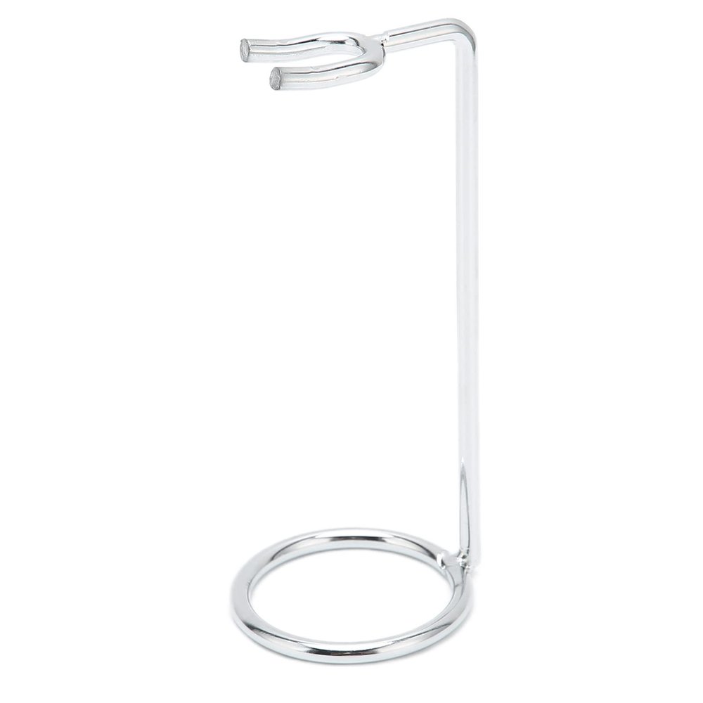 Gucagle Stainless Steel Safety Stand Modern Simple Fast Drying Anti Shaving Holder Base for Men Traditional Double Sided Silver