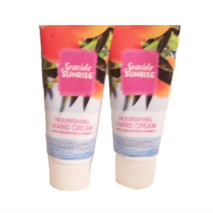Bath Body Nourishing Hand Cream Seaside Sunrise 2 oz each 2 Pack