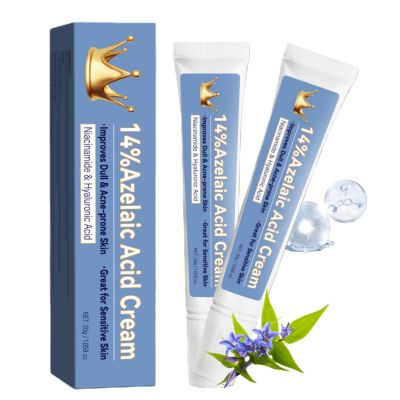 14% Azelaic Acid Soothing Cream 30g - Facial Serum with Niacinamide & Vitamin C for Acne Scars, Dark Spots, Balancing Sebum & Preventing Breakouts