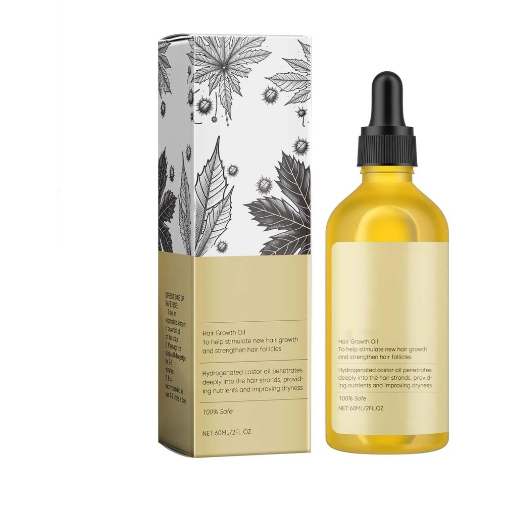 Castor Oil Hair Thickening Essence - Scalp & Hair Repair, Moisturizing & Smoothing Oil