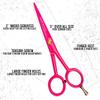 Professional hair and Beard scissor - German Scissors Use for Facial Hair, Trimming, Grooming, Cutting, and Styling of Beard and Mustache 5.5 inch (Pink) view 3