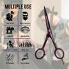 Professional hair and Beard scissor - German Scissor Use for Facial Hair, Trimming, Grooming, Cutting, and Styling of Mustache 5.5 inch (Purple) view 4