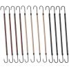 12 Pcs Bungee Hair Ties, Elastic Small Ponytail Holders, Cord Hair Ties with Hooks, Styling Elastic Rubber Bands Holder for Women Girls Curly Long Hair (Black, Coffee and Apricot) view 1