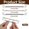 12 Pcs Bungee Hair Ties, Elastic Small Ponytail Holders, Cord Hair Ties with Hooks, Styling Elastic Rubber Bands Holder for Women Girls Curly Long Hair (Black, Coffee and Apricot) view 2