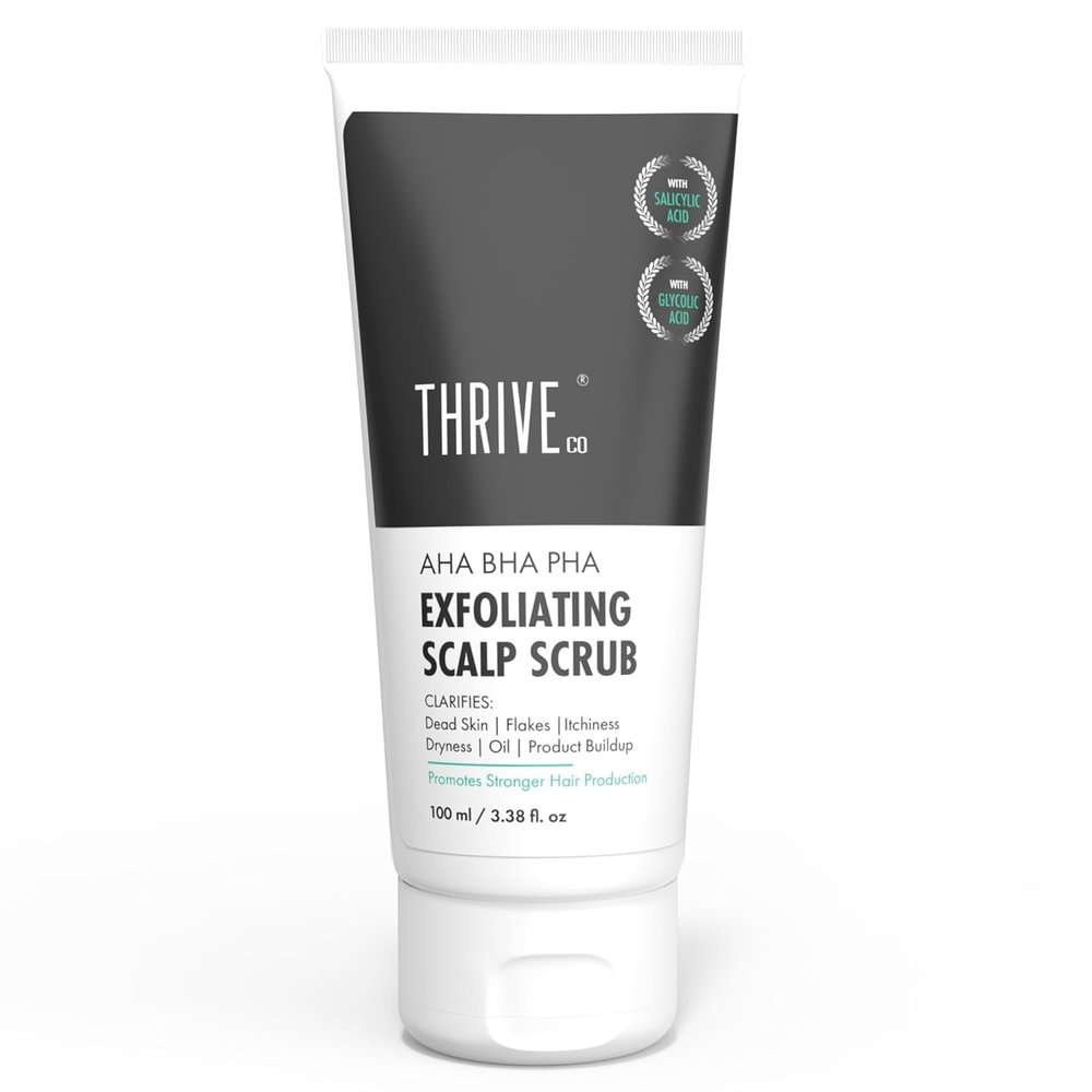 AHA BHA PHA Exfoliating Scalp Scrub | Clears Dandruff, Dead Skin, Oil & Product Buildup And Promotes Hair Growth | Acts On Dry, Flaky & Itchy Scalp | For Men & Women | 100ml