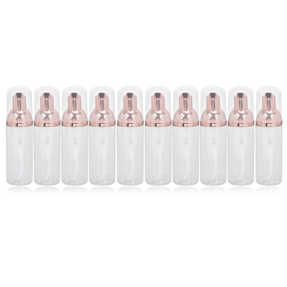 10Pcs Foam Pump Bottle 50ml, Transparent Foam, L Mouth ampoo, Tl Pump Bottle with Hand Detergent