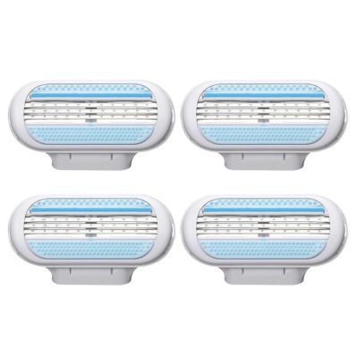 4/20 Pcs 3-Layer Razor Blades For Women, Compatible With Venus Razor, Safe Shaver Head For Face, Arms, Legs Hair Removal - Smooth & Skin-Friendly Design(4pcs)