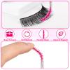 100PCS Spoolies for Eyelash Extensions, Disposable Mascara Wands, Adjustable Eyebrow Spoolie, for Lengthening Eyelashes And Grooming Eyebrows(Black Pink) view 3