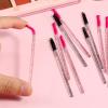 100PCS Spoolies for Eyelash Extensions, Disposable Mascara Wands, Adjustable Eyebrow Spoolie, for Lengthening Eyelashes And Grooming Eyebrows(Black Pink) view 4