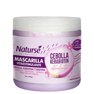 BO COSMETICS Naturs VitaStimulating Hair Mask 16 oz  Onion, Keratin & Biotin Treatment  Strengthens, Revitalizes & Stimulates Growth  AntiBreakage Deep Conditioner for All Hair Types