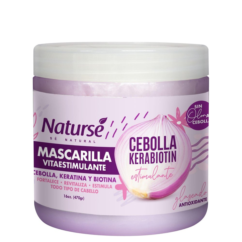 BO COSMETICS Naturs VitaStimulating Hair Mask 16 oz  Onion, Keratin & Biotin Treatment  Strengthens, Revitalizes & Stimulates Growth  AntiBreakage Deep Conditioner for All Hair Types