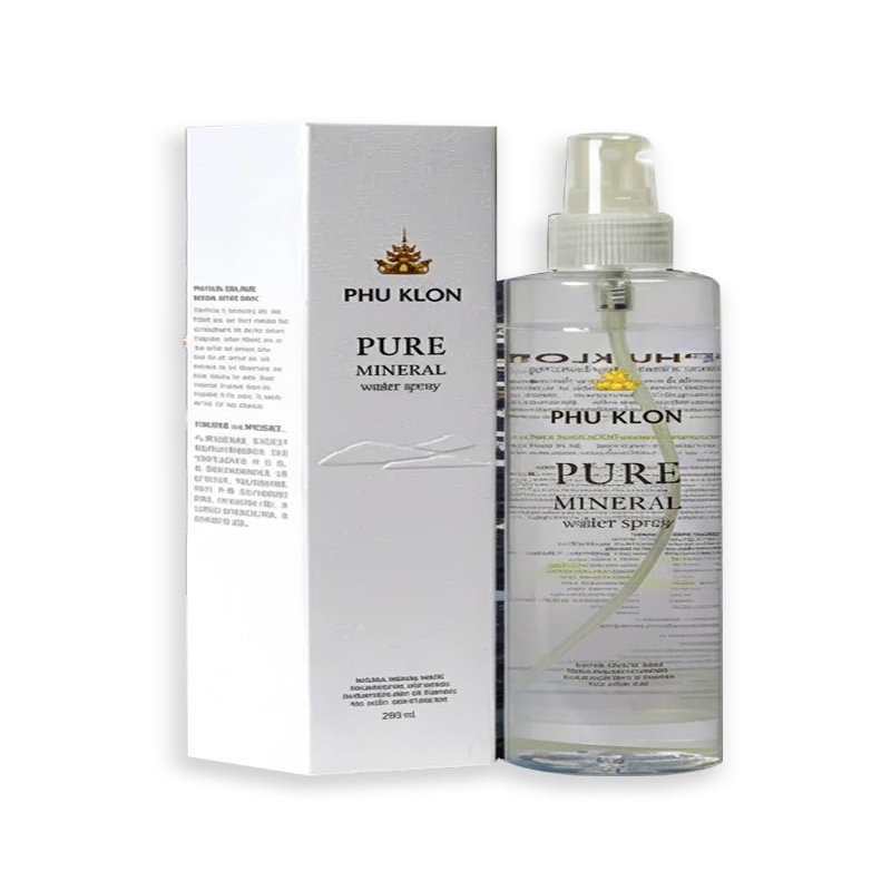 PHU KLON Pure Mineral Water Facial Mist Spray, 250 ml Natural Beauty Spray for Hydration & Refreshing Skin, pH Balanced, Suitable for All Skin Types