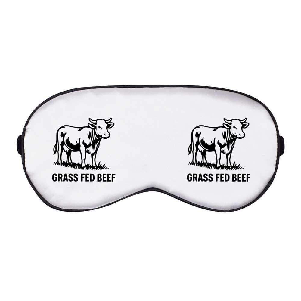 Azeeda 'Grass Fed Beef with Cow' Sleep/Travel Eye Mask (EY00033894)