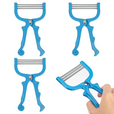 GANAZONO 3Pcs Manual Coil Epilator Blue Facial Hair Remover for Women Safe Skin-Friendly Threading Tool Suitable for All Skin Types Lip and Face Hair Removal