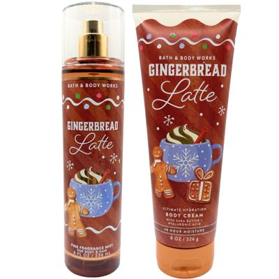 Gingerbread Latte Bath Body  Fine Mist and Body Cream