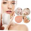 DECHOUS 3pcs Manual Facial Cleansing Brush with Soft Bristles and Protective Cover Multi-Function Skin Exfoliator for Deep Cleaning at Home and Travel White Handheld Face Cleaner view 3