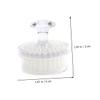 DECHOUS 3pcs Manual Facial Cleansing Brush with Soft Bristles and Protective Cover Multi-Function Skin Exfoliator for Deep Cleaning at Home and Travel White Handheld Face Cleaner view 4